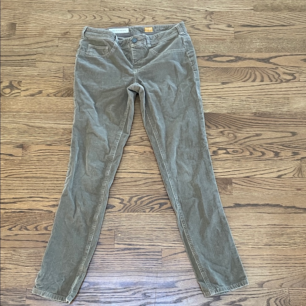Pilcro and the Letterpress Straight Leg Corduroy Jeans in brown
